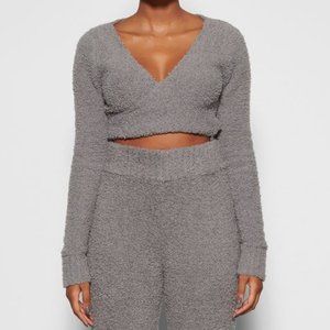 SKIMS COZY KNIT WRAP TOP